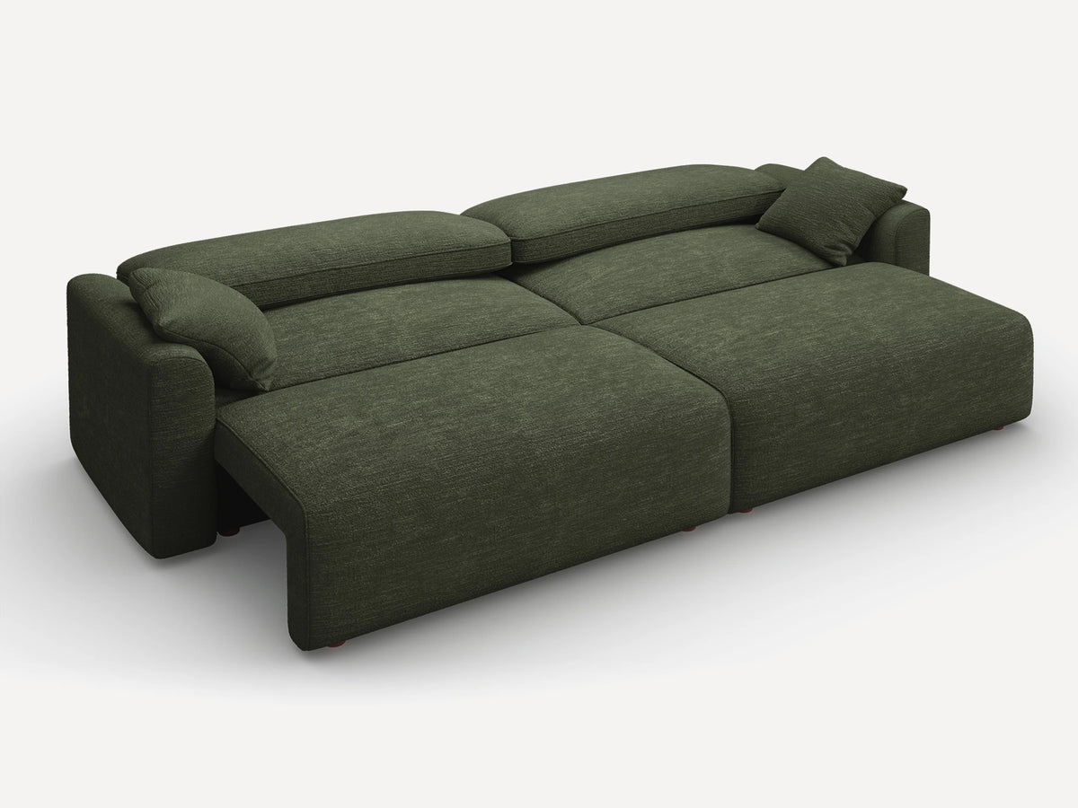 Cala 2-Seater Chenille Sofa Bed with Storage
#Color_ Olive Green