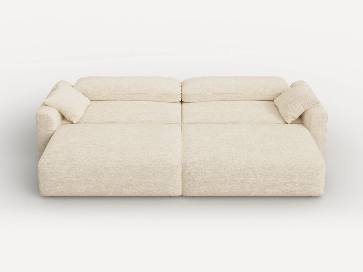 Cala 2-Seater Chenille Sofa Bed with Storage
#Color_ Ivory