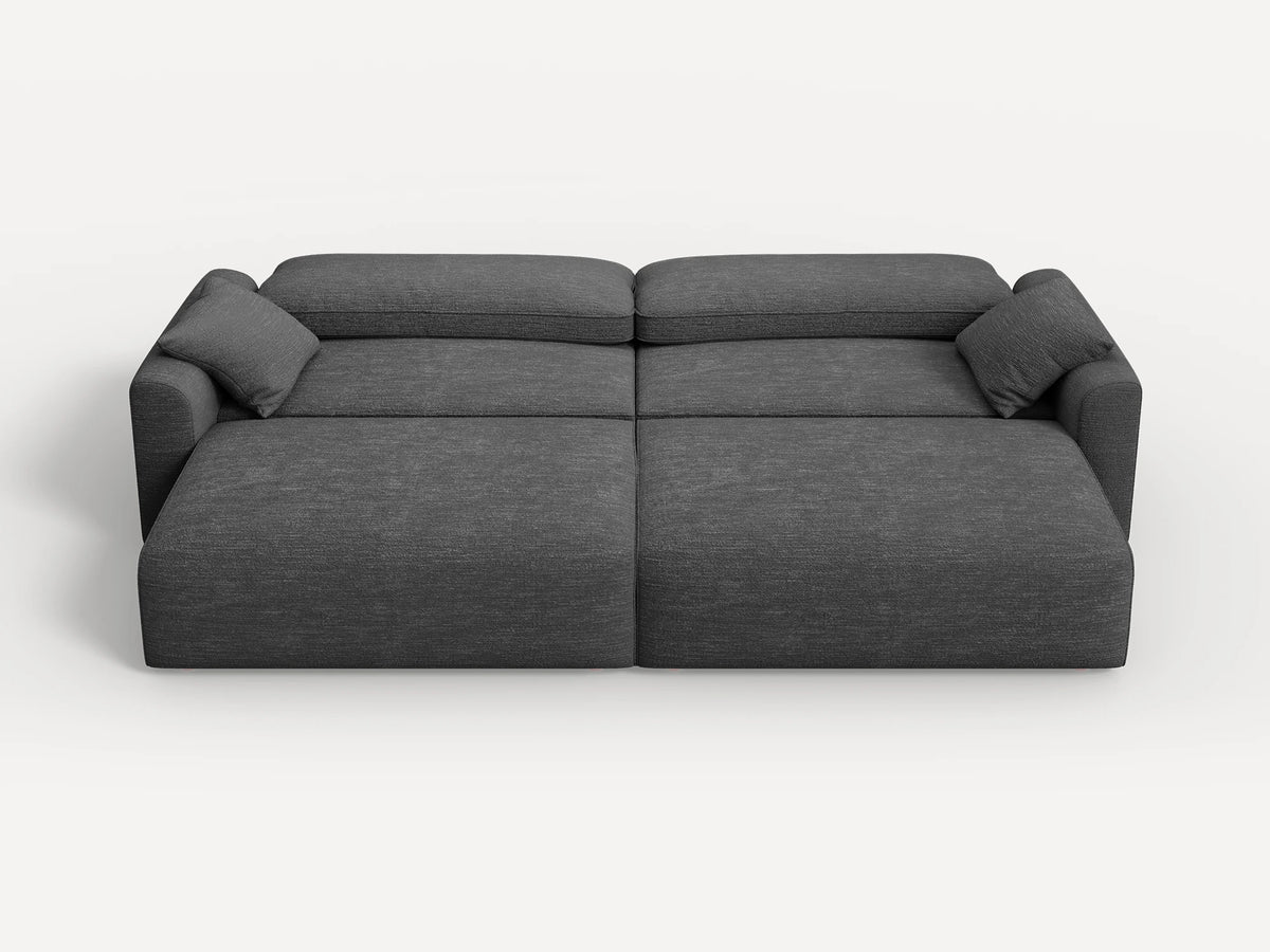 Cala 2-Seater Chenille Sofa Bed with Storage
#Color_ Charcoal Gray