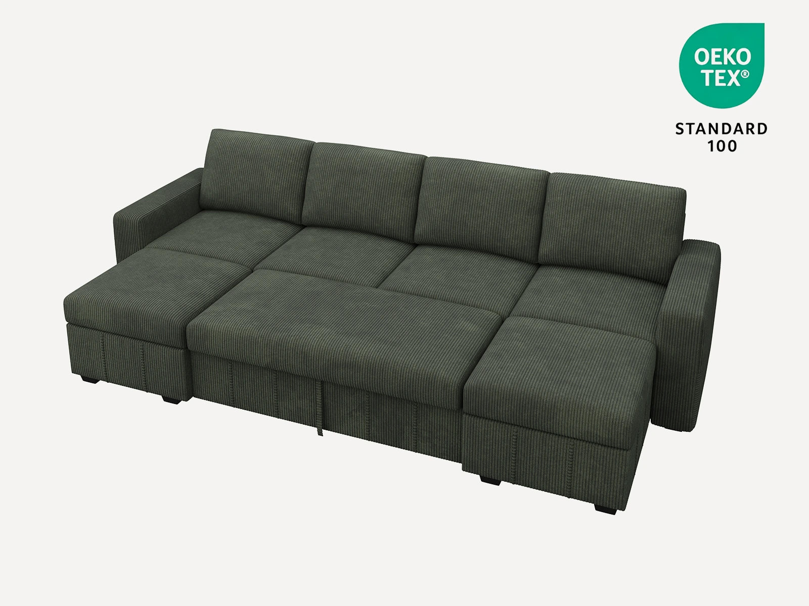 6-Piece Oversized Corduroy Pull-Out Sleeper
Color_Corduroy Green