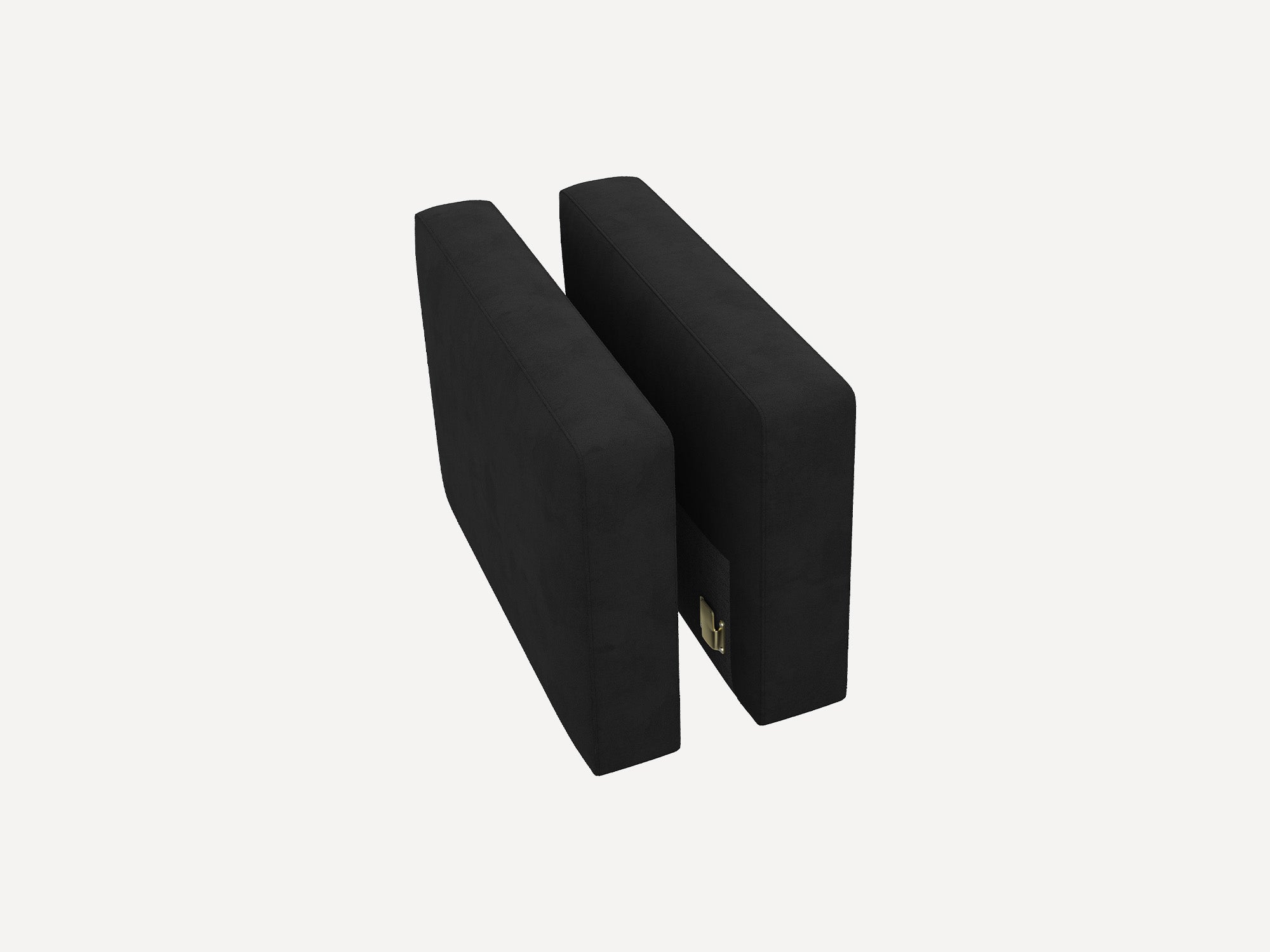 HONBAY 1 Piece Modular Sectional Armrest #Color_Velvet Black