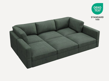 Altus Oversized 6-Piece Corduroy Cloud Sleeper Sectional