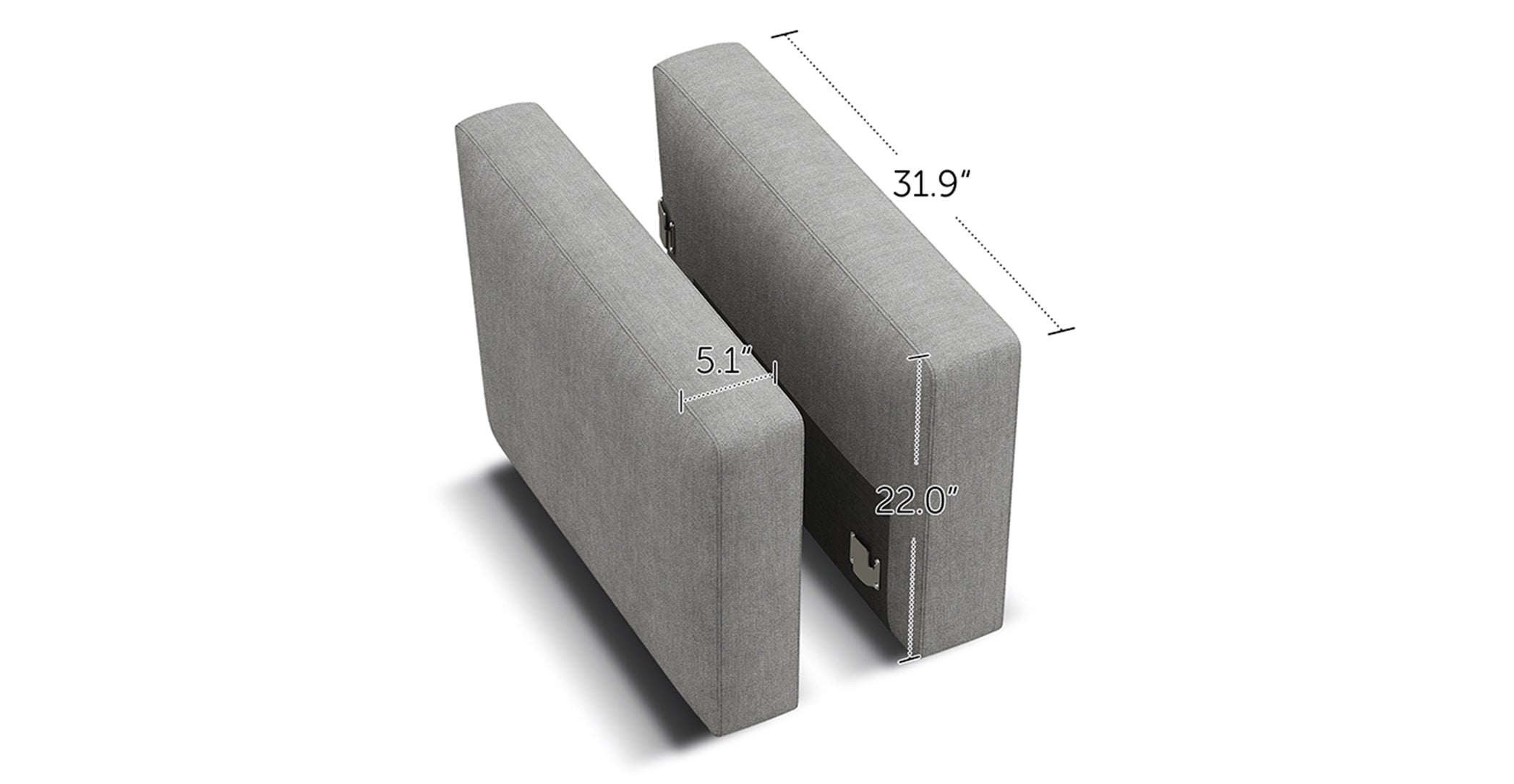 HONBAY 1 Pair of Modular Sectional Armrests