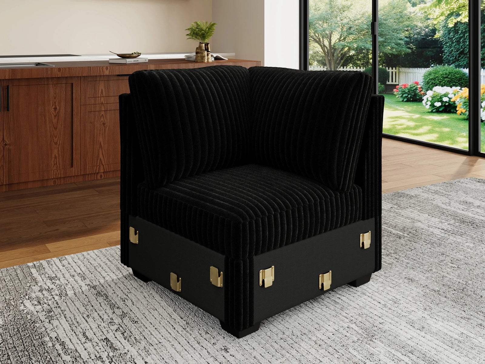 #Color_Wide Corduroy Black