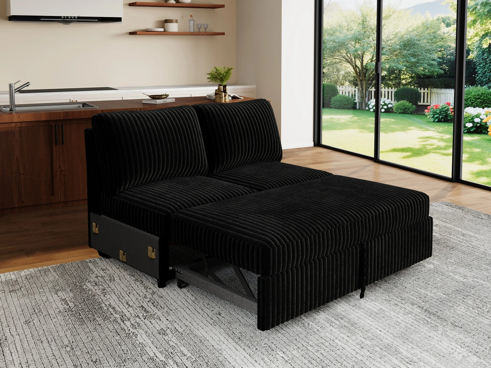 #Color_Wide Corduroy Black