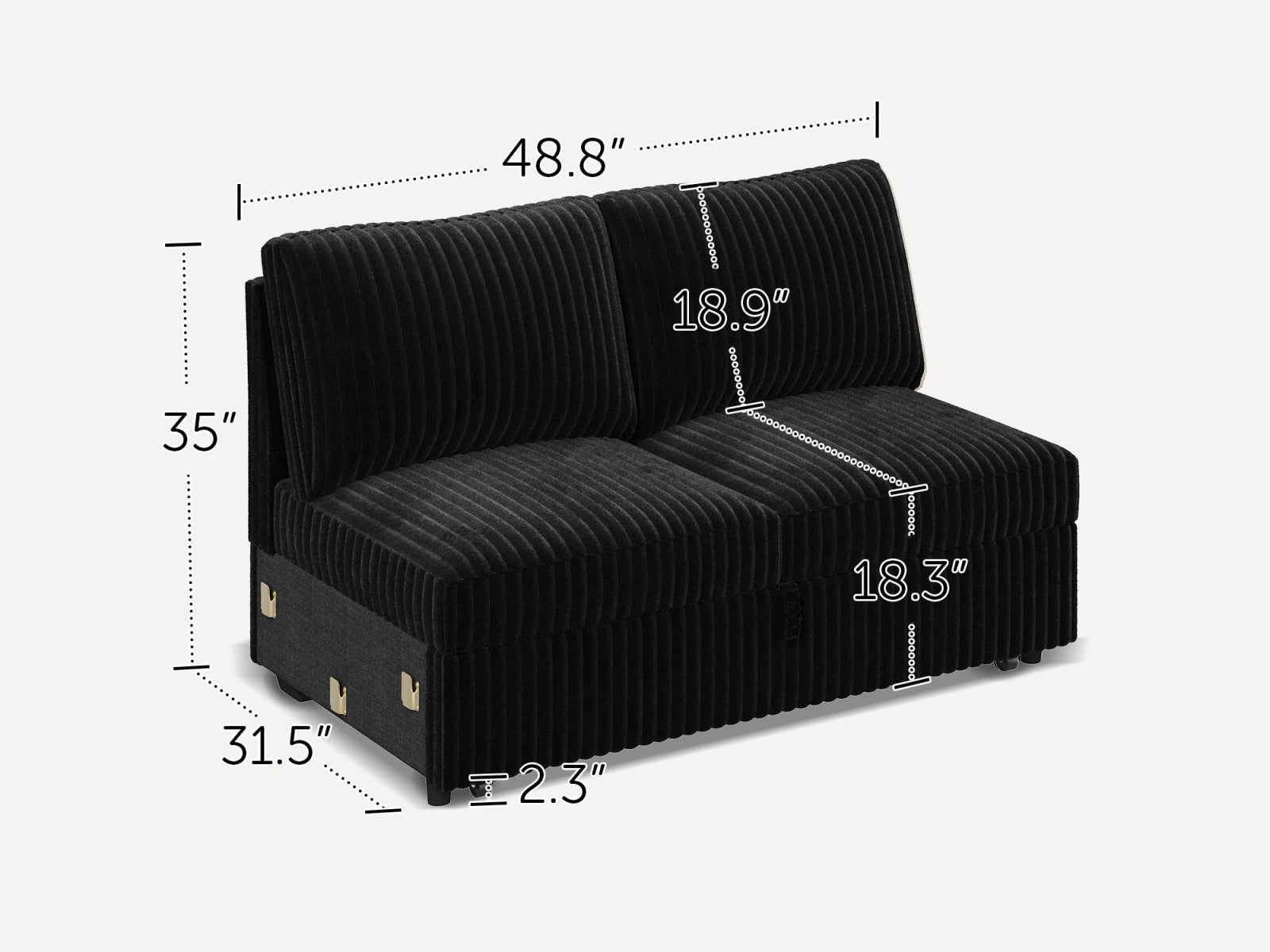 #Color_Wide Corduroy Black