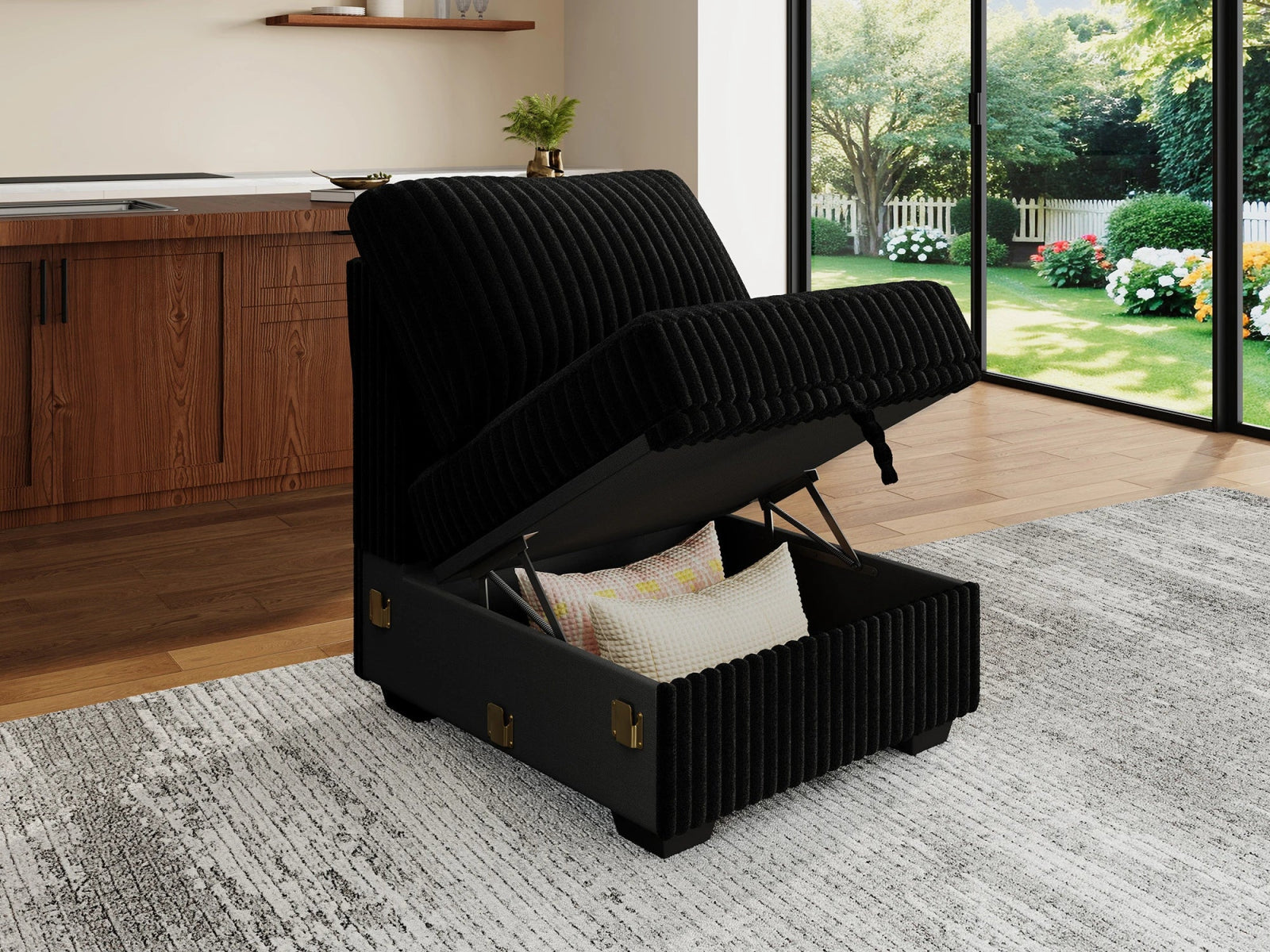 #Color_Wide Corduroy Black