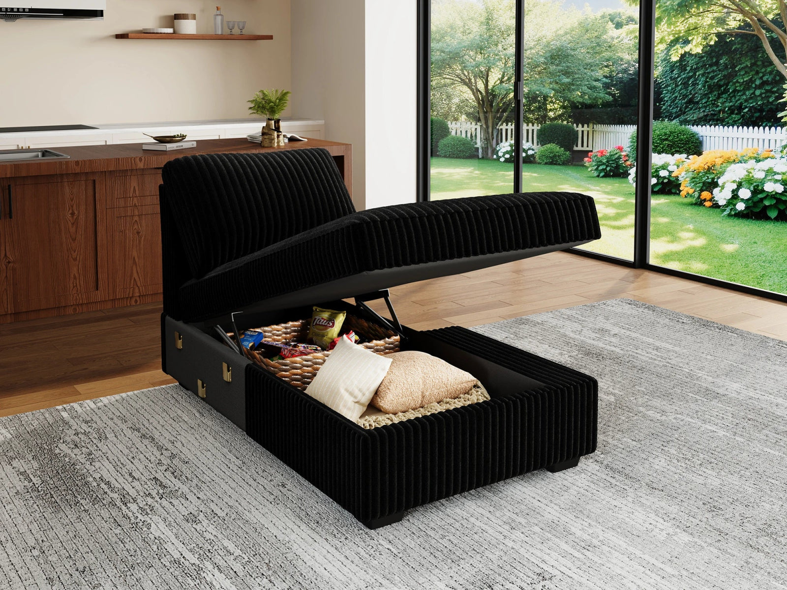 #Color_Wide Corduroy Black