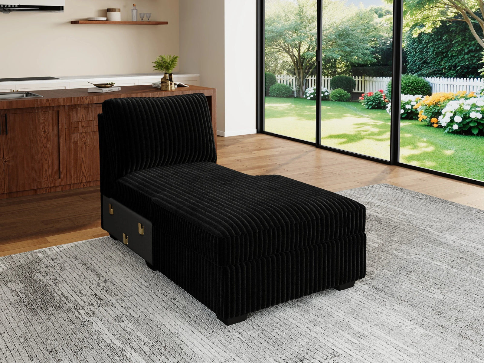 #Color_Wide Corduroy Black