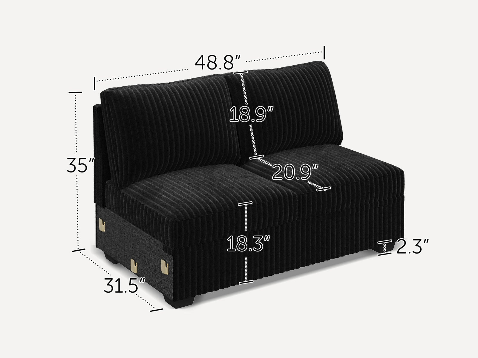 #Color_Wide Corduroy Black