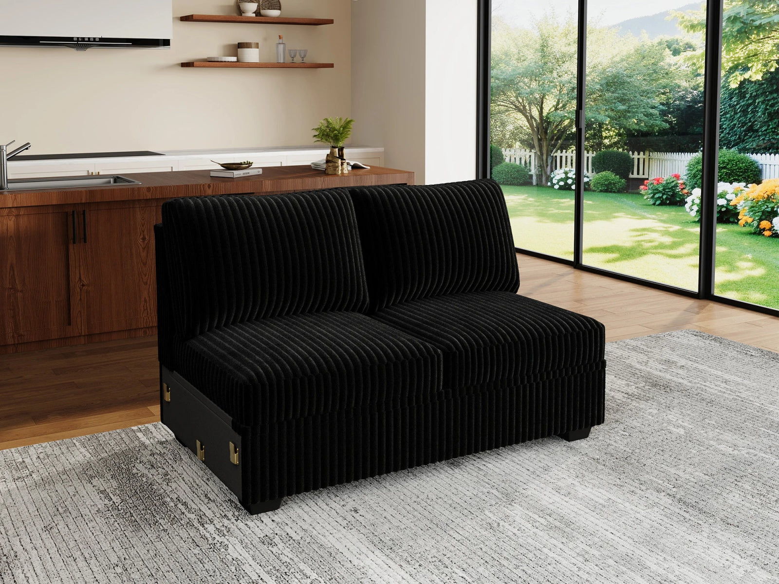 #Color_Wide Corduroy Black