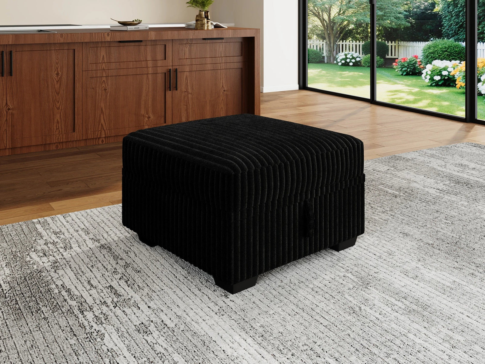 #Color_Wide Corduroy Black