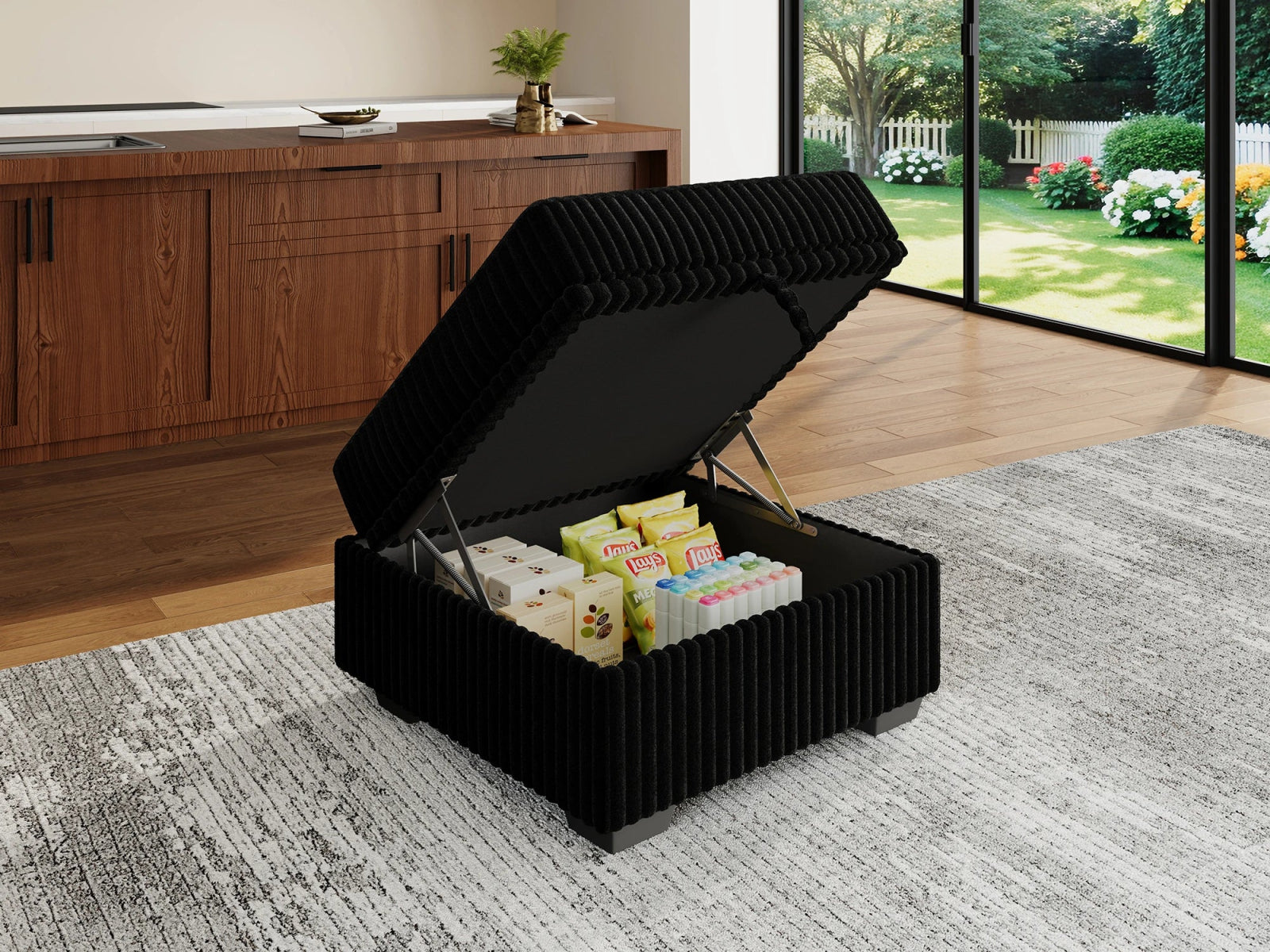 #Color_Wide Corduroy Black