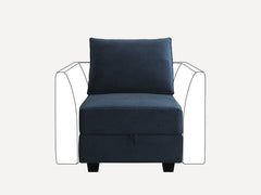 Classic 1 Piece Velvet Storage Seat