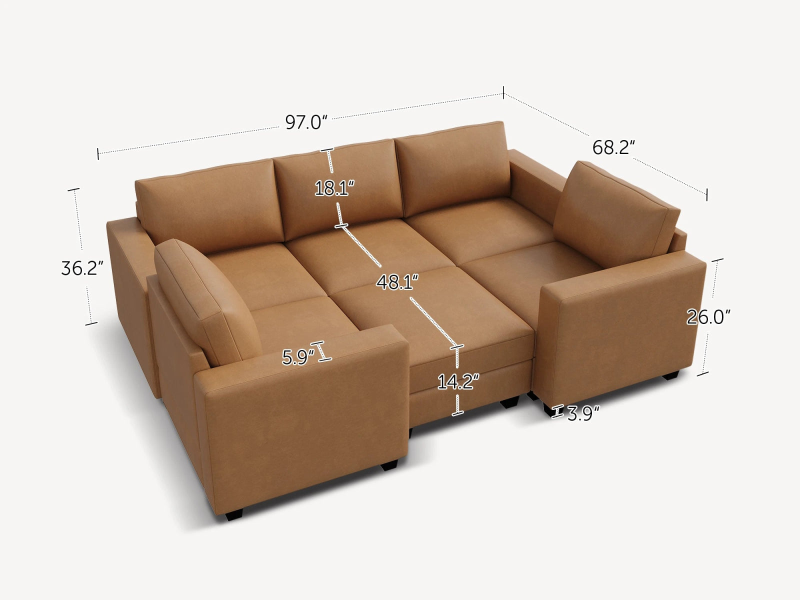 #Color_Cognac Vegan Leather