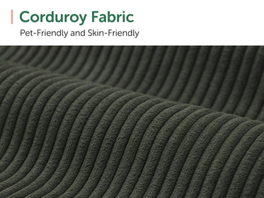 HONBAY 6-Piece Corduroy Modular Sleeper Sectional Sofa With Hidden Storage Ottoman
#Color_Corduroy Green