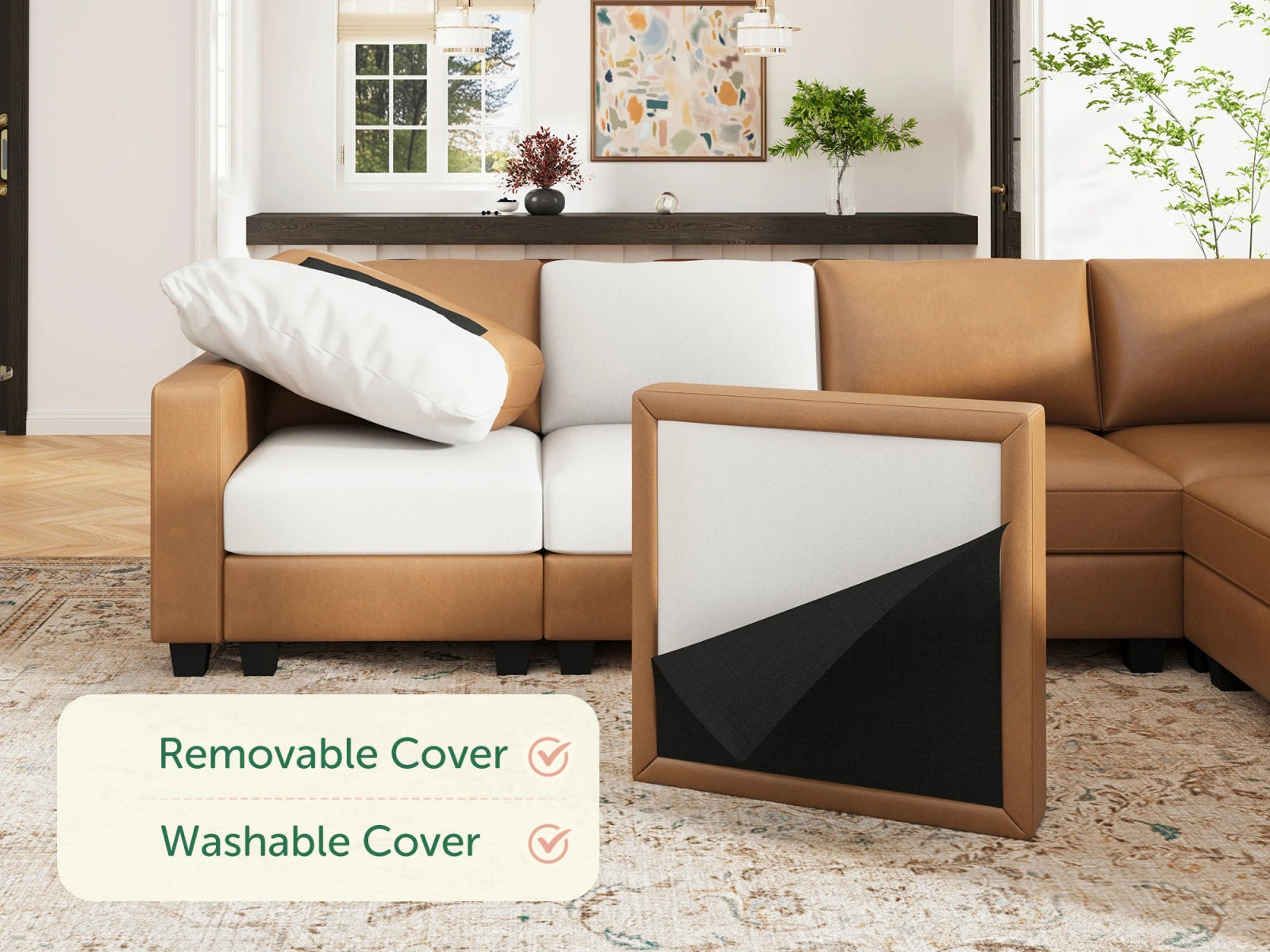 #Color_Cognac Vegan Leather