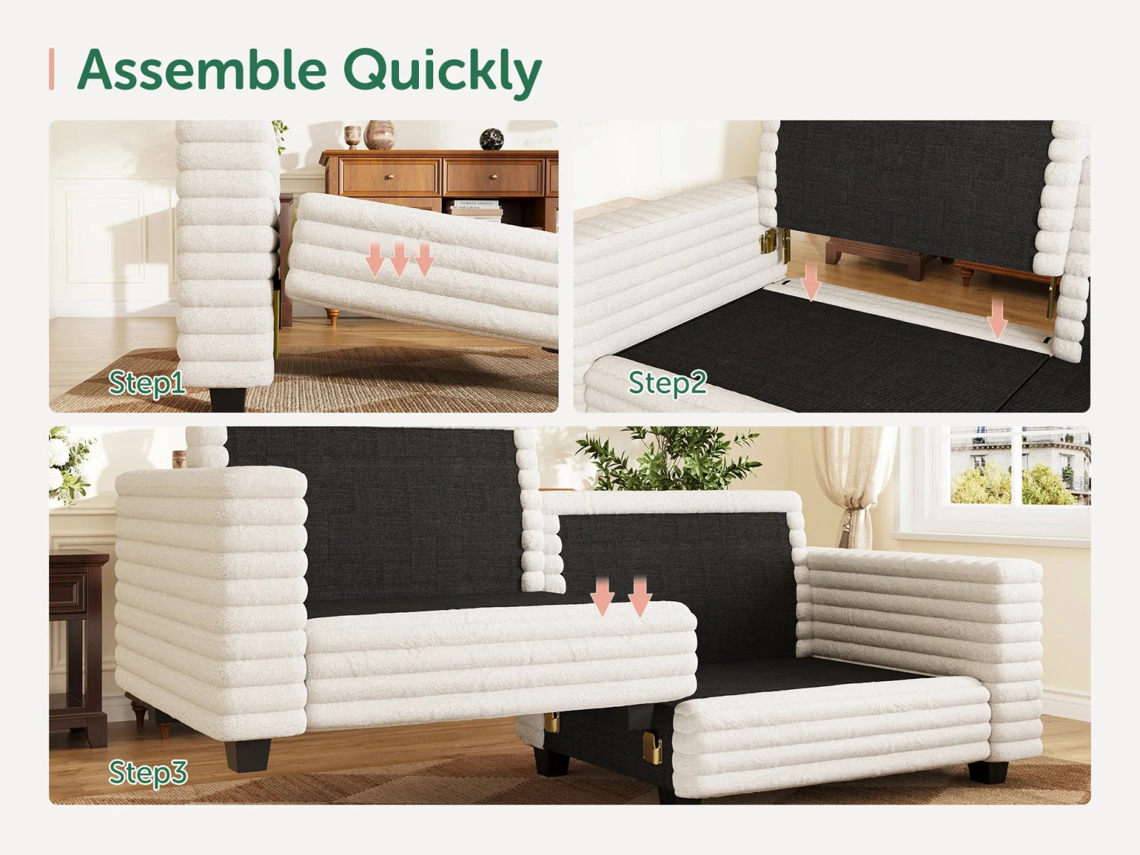 #Color_Faux Rabbit Fur Beige