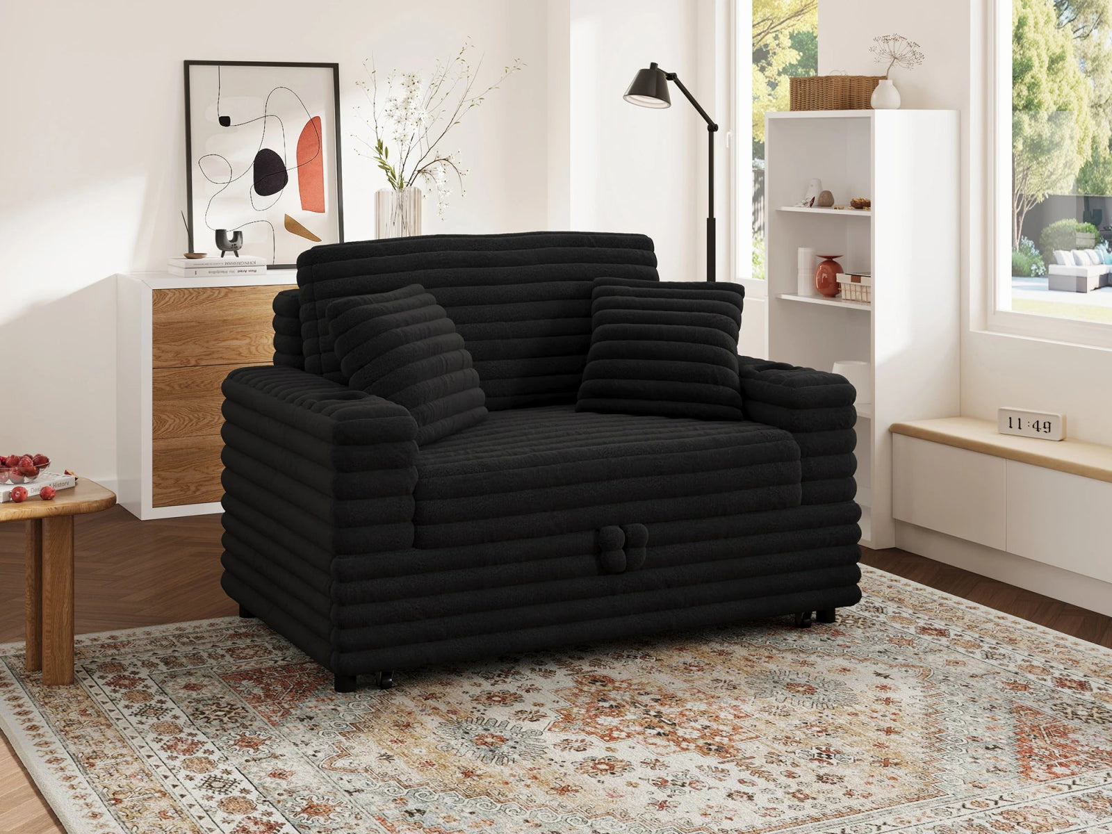 #Color_Faux Rabbit Fur Black