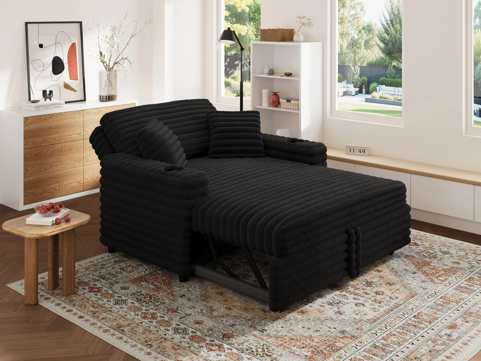 #Color_Faux Rabbit Fur Black