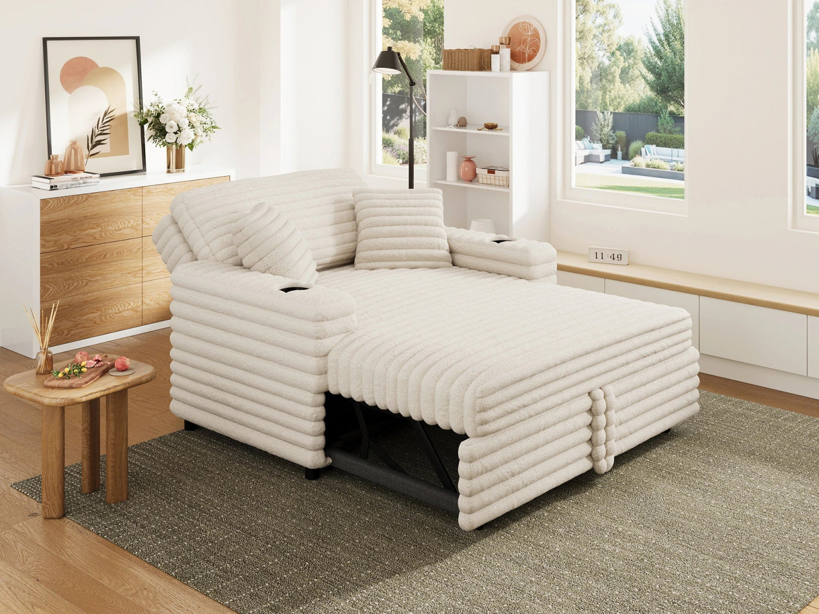 #Color_Faux Rabbit Fur Beige