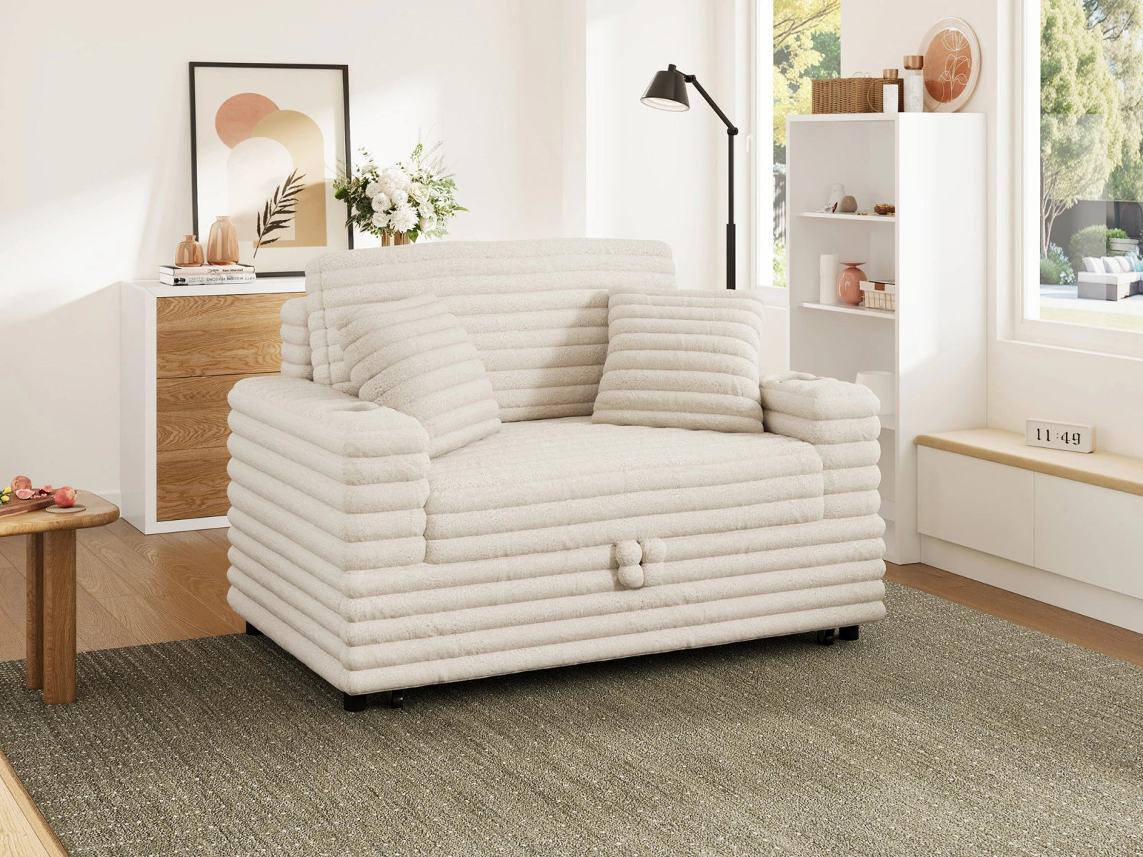 #Color_Faux Rabbit Fur Beige