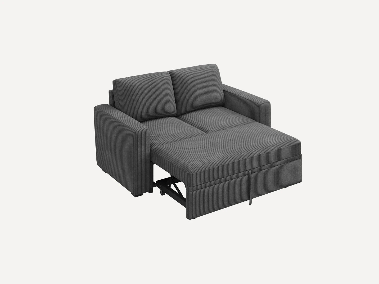 2-Piece Wide Plush Corduroy Modular Sleeper
 #Color_Corduroy Gray