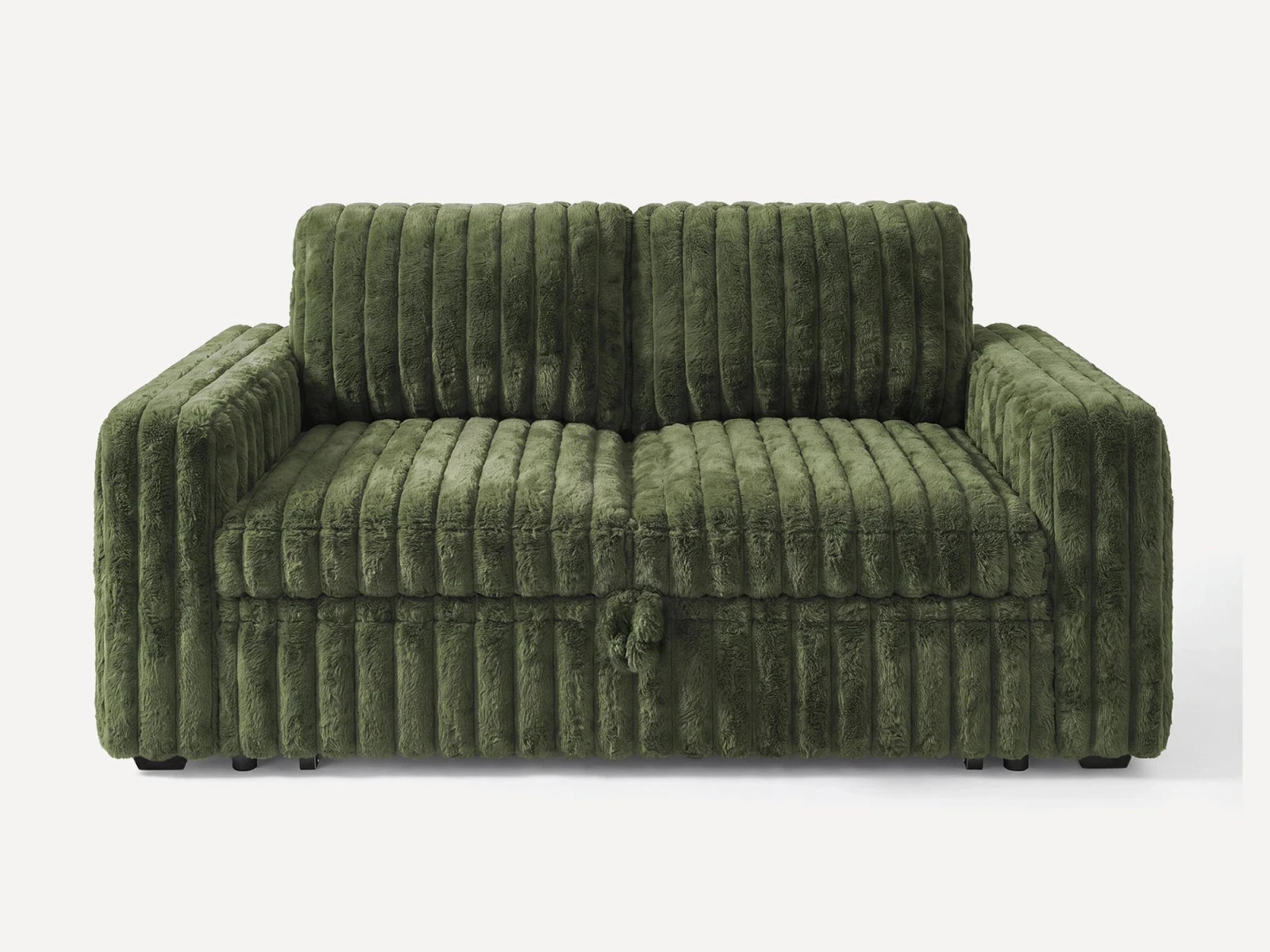 2-Piece Wide Plush Corduroy Modular Sleeper
#Color_Faux Rabbit Fur Green 