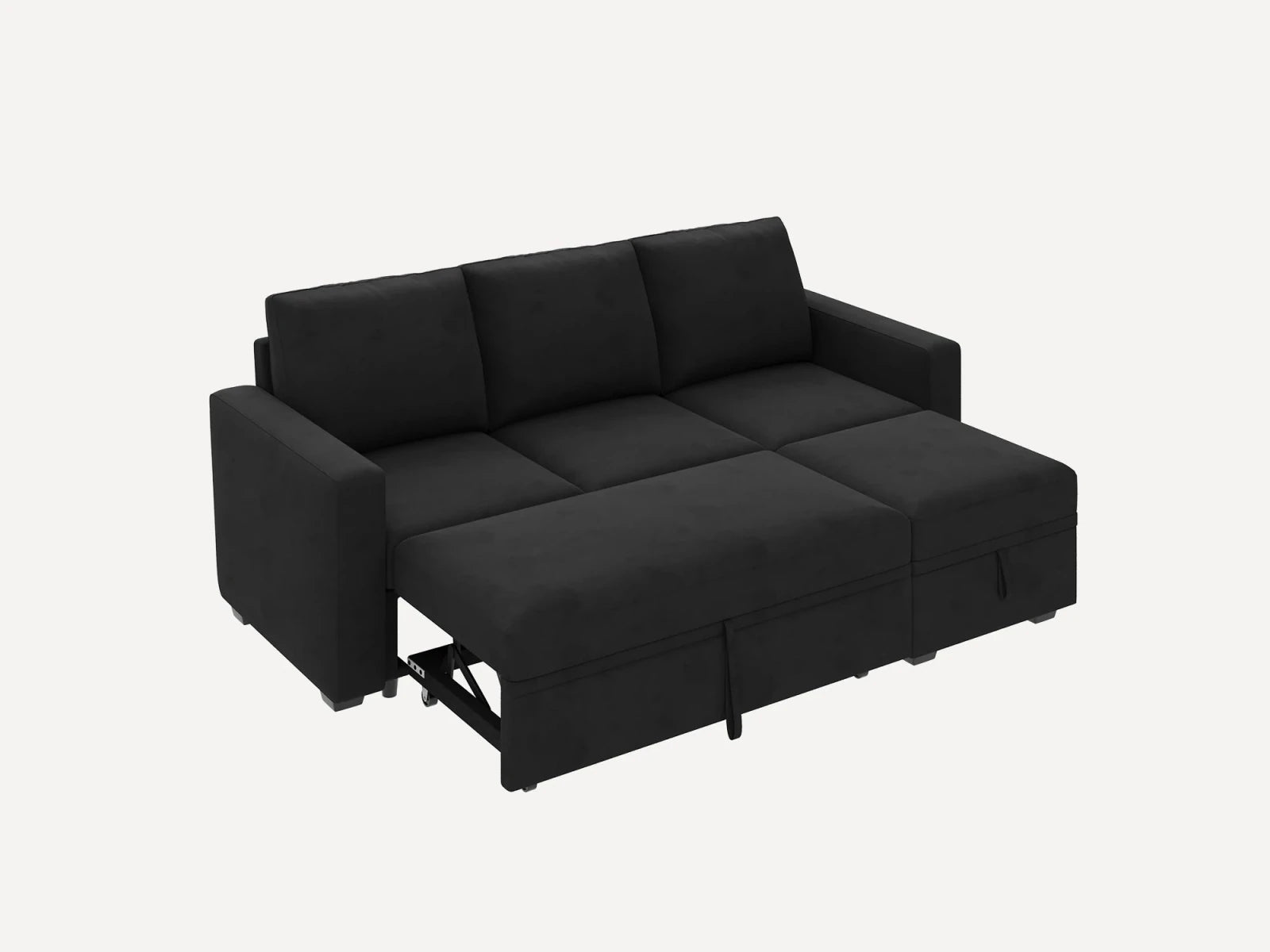 Molit 4-Piece Pull-Out Sectional
#Color_Velvet Black