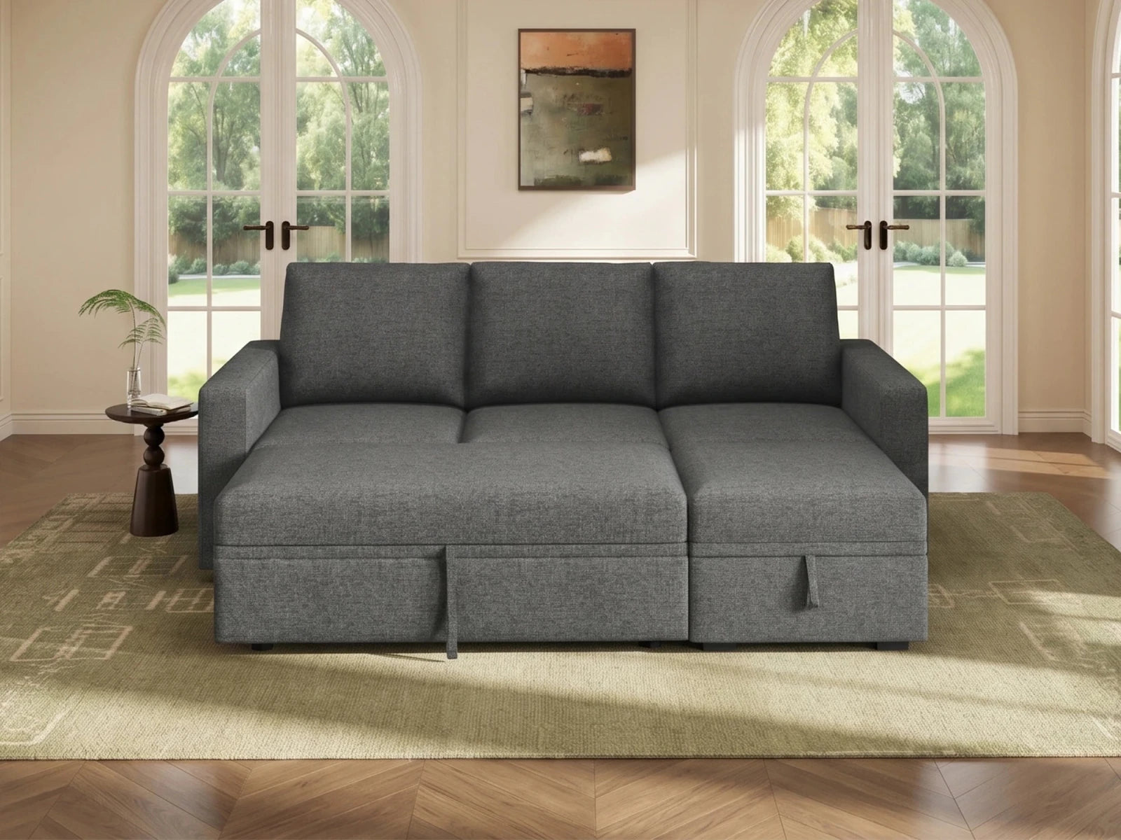 Molit 4-Piece Pull-Out Sectional
 #Color_Dark Gray