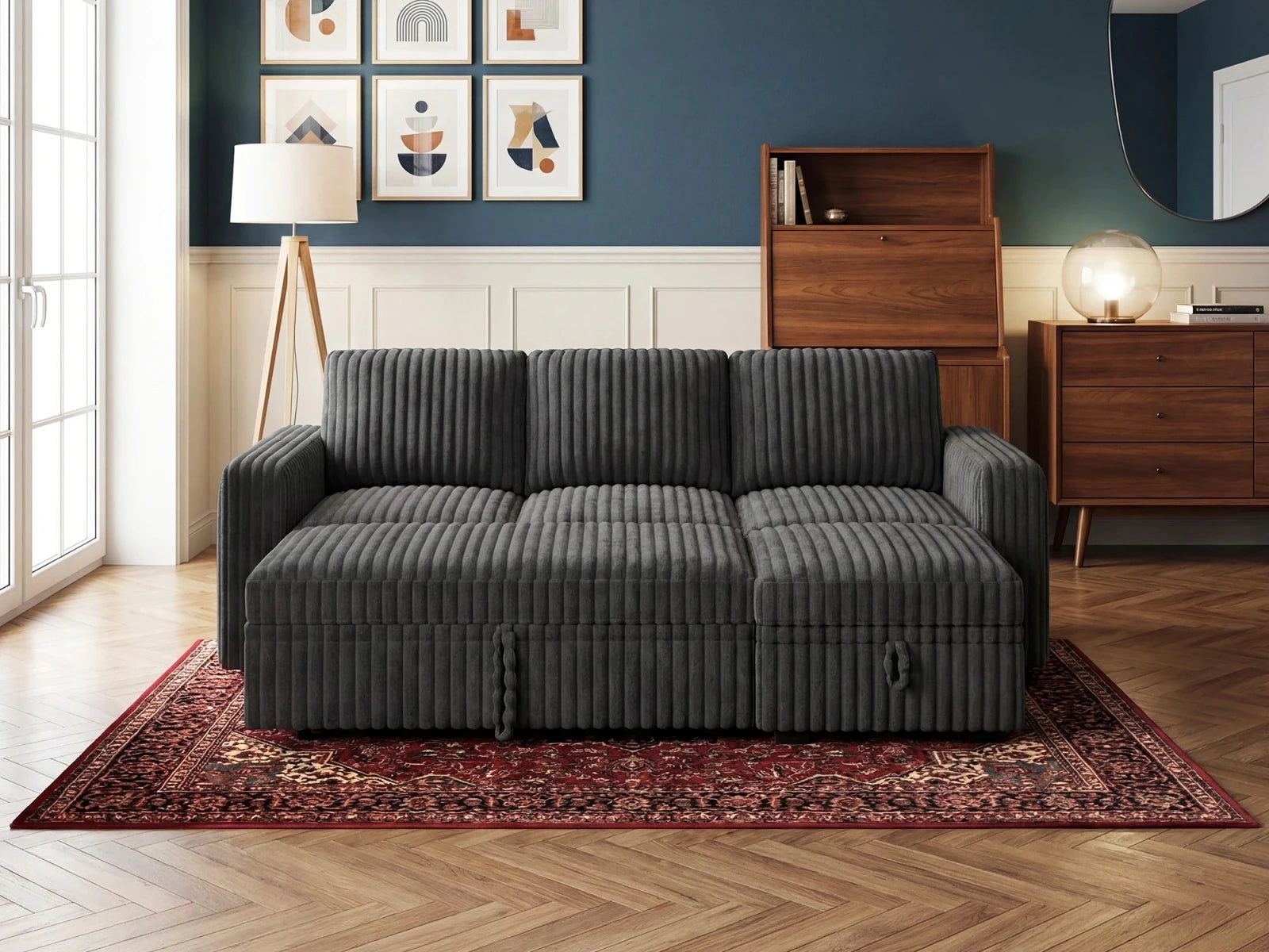 Molit 4-Piece Pull-Out Sectional
 #Color_Gray