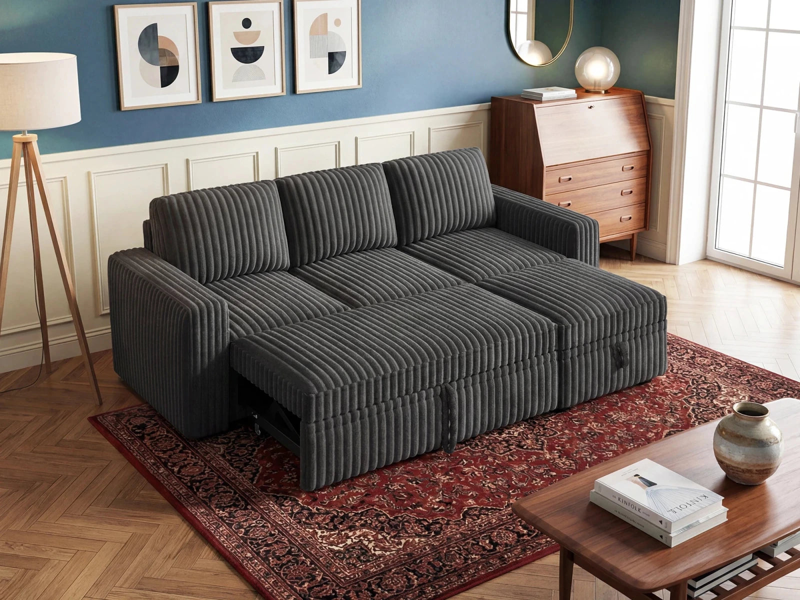Molit 4-Piece Pull-Out Sectional
 #Color_Gray