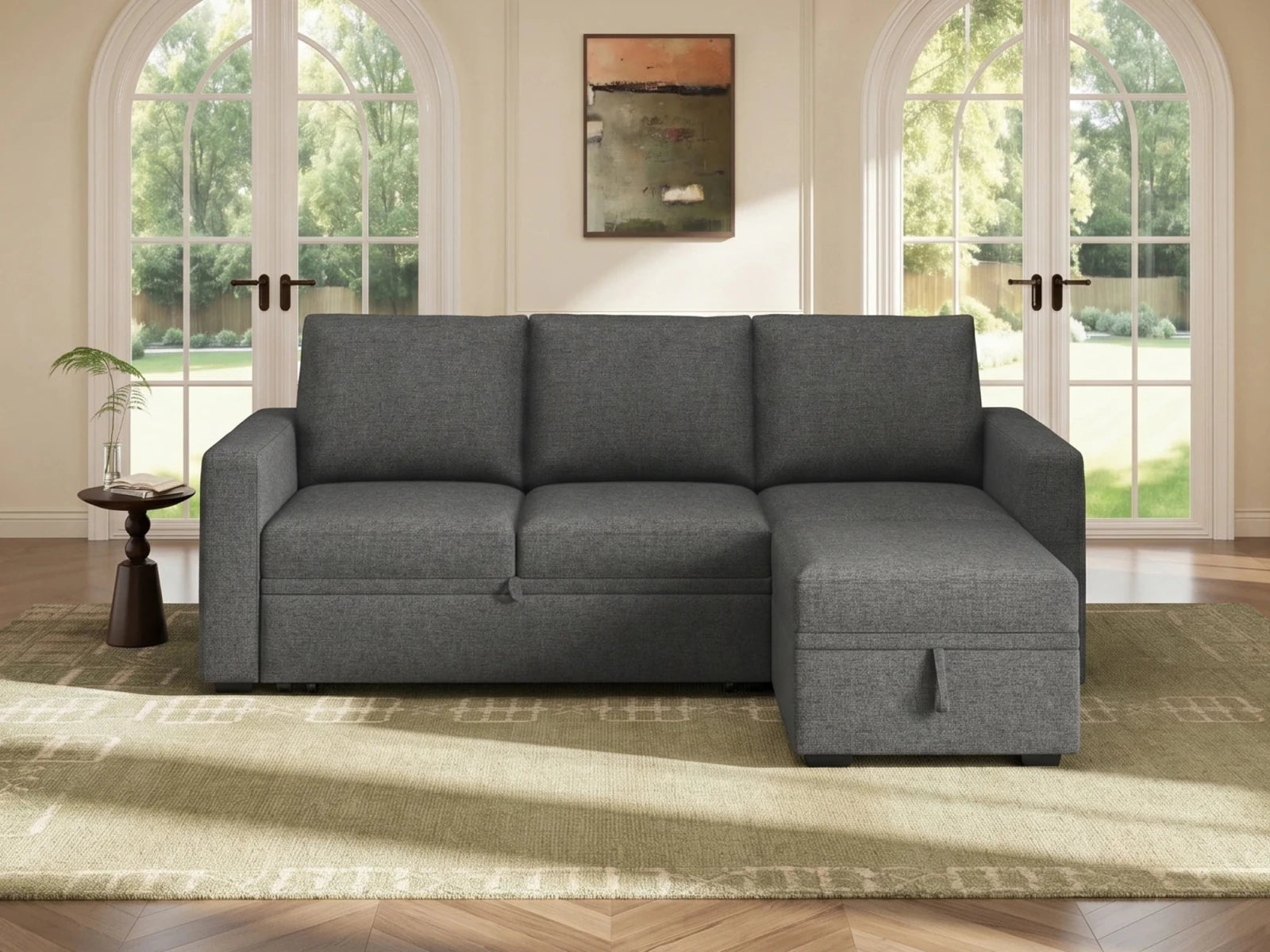 Molit 4-Piece Pull-Out Sectional
 #Color_Dark Gray