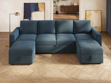 Molit 6-Piece Pull-Out Sectional
#Color_Corduroy Blue