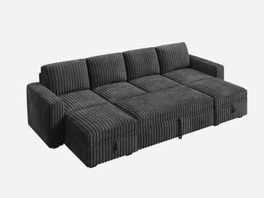 Molit 6-Piece Pull-Out Sectional
 #Color_Gray