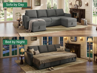 Molit 6-Piece Pull-Out Sectional
 #Color_Dark Gray