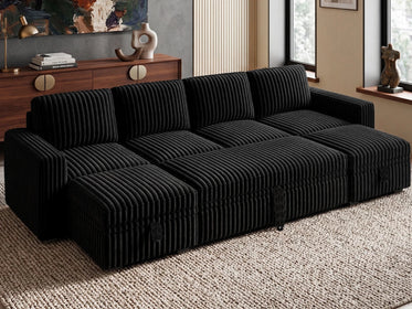 Molit 6-Piece Pull-Out Sectional
 #Color_Black