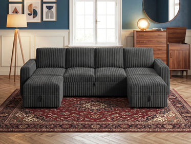 Molit 6-Piece Pull-Out Sectional
 #Color_Gray