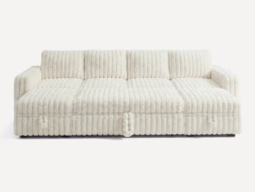 Molit 6-Piece Pull-Out Sectional
 #Color_Faux Rabbit Fur Ivory