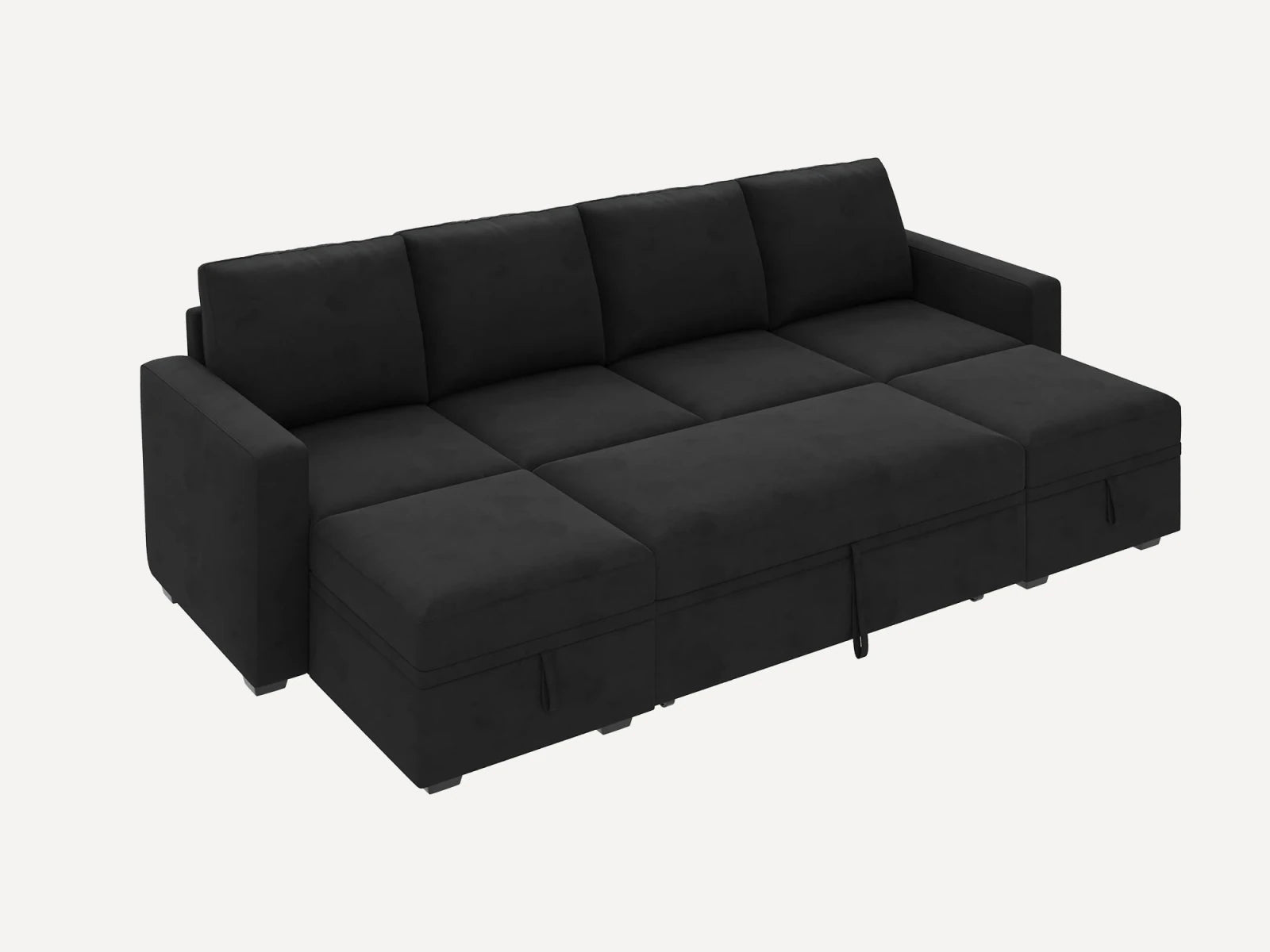 Molit 6-Piece Pull-Out Sectional
#Color_Velvet Black