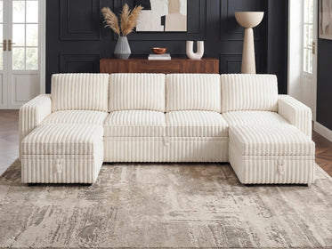 Molit 6-Piece Pull-Out Sectional
 #Color_White