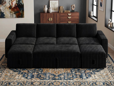 Molit 6-Piece Pull-Out Sectional
 #Color_Black