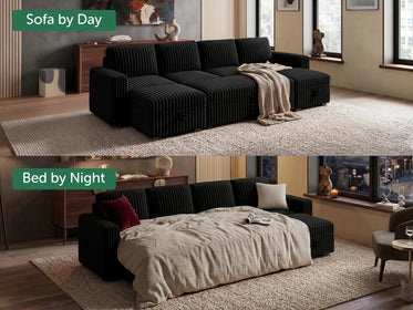 Molit 6-Piece Pull-Out Sectional
 #Color_Black