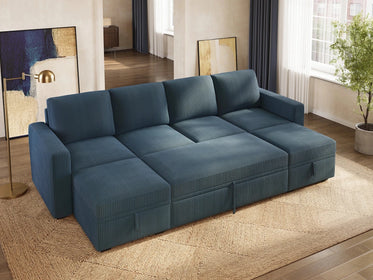 Molit 6-Piece Pull-Out Sectional
#Color_Corduroy Blue