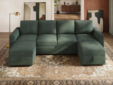 Molit 6-Piece Pull-Out Sectional
#Color_Corduroy Green