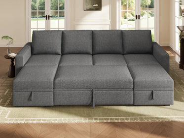 Molit 6-Piece Pull-Out Sectional
 #Color_Dark Gray