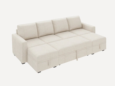 Molit 6-Piece Pull-Out Sectional
 #Color_Beige