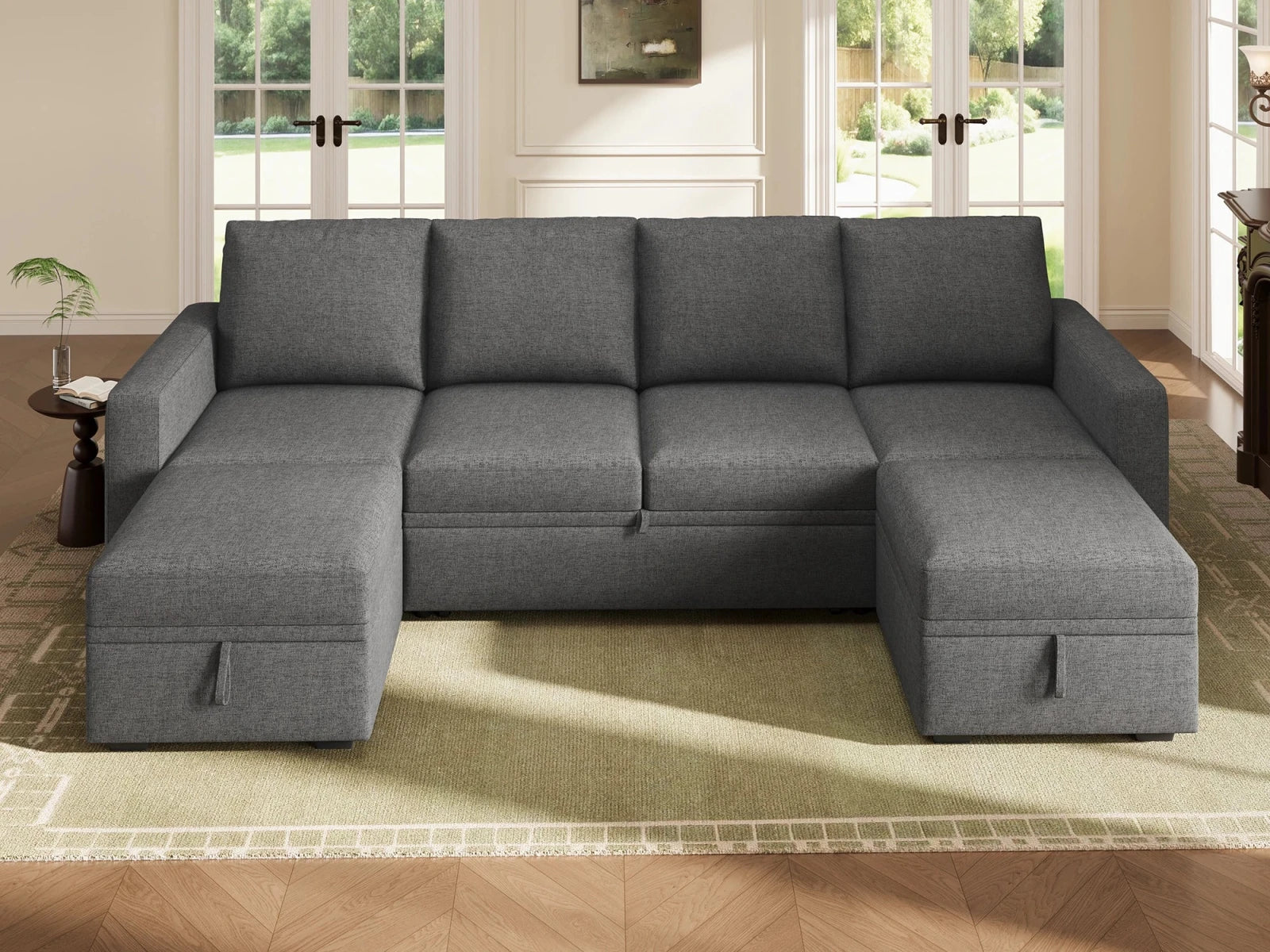 Molit 6-Piece Pull-Out Sectional
 #Color_Dark Gray