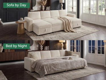Molit 6-Piece Pull-Out Sectional
 #Color_White
