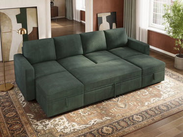Molit 6-Piece Pull-Out Sectional
#Color_Corduroy Green